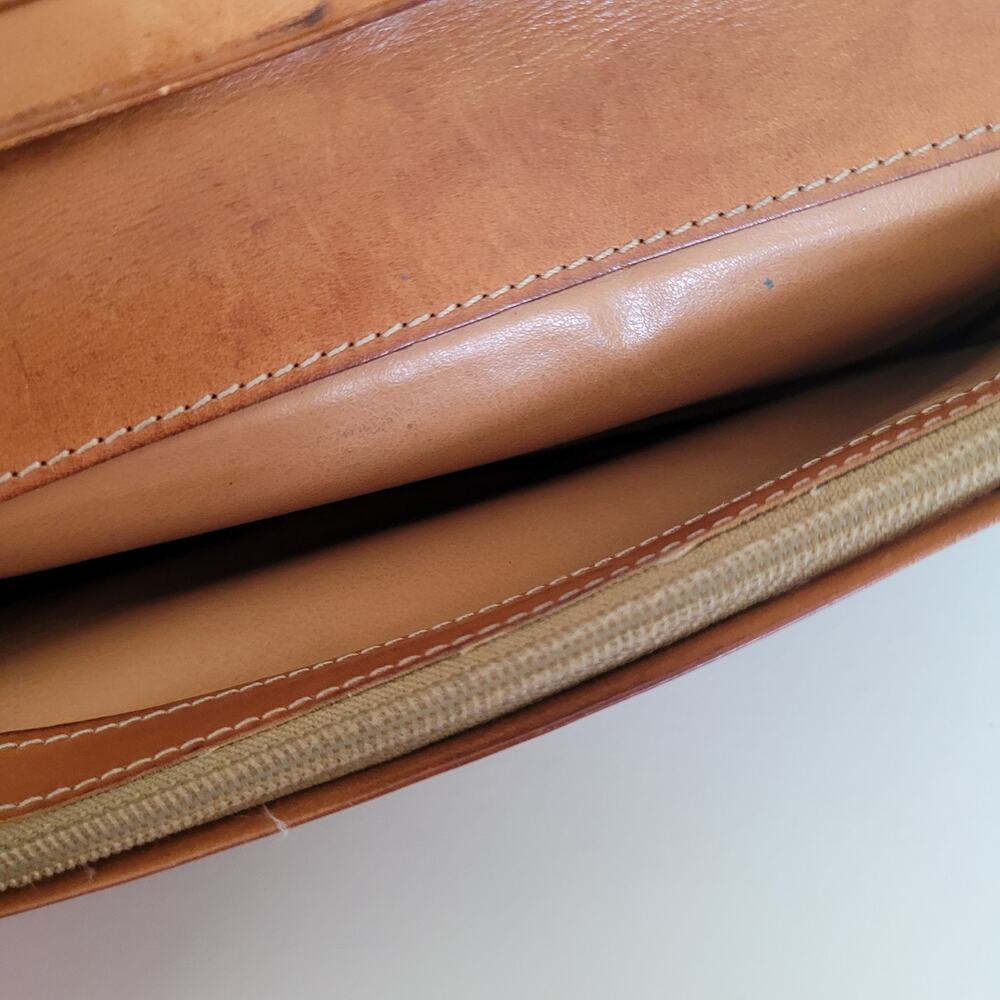 CELINE Vintage Leather Macadam Brown Unisex Long Wallet - Picture 6 of 12